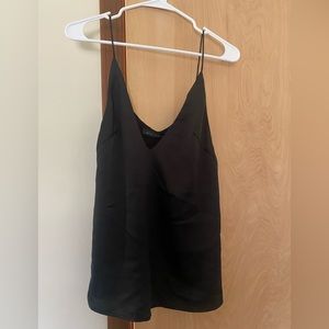 SMALL BLACK SATIN TANKTOP